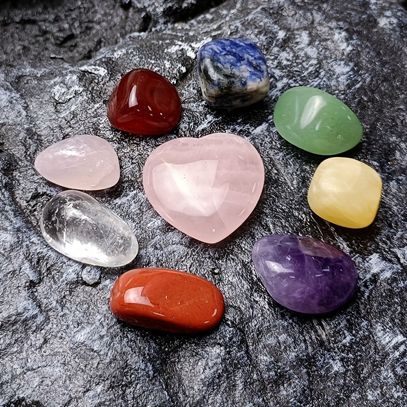 Chakra Stone Set Raw Bracelets Hexagonal Necklaces